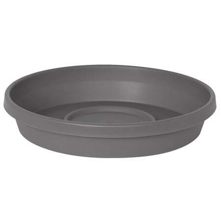 BBQ INNOVATIONS 17-24 in. Terra Plant Saucer Tray for Planters Charcoal BB2798902